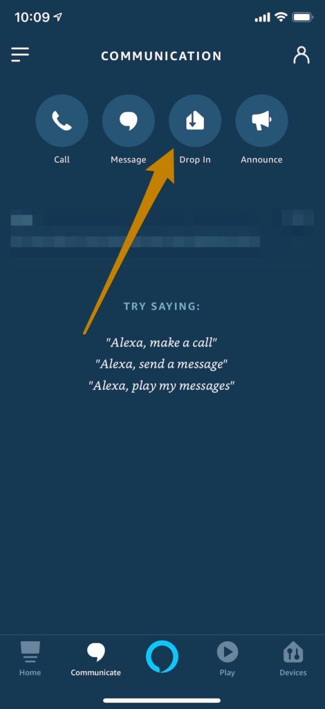 How to set up drop in on 2024 alexa app