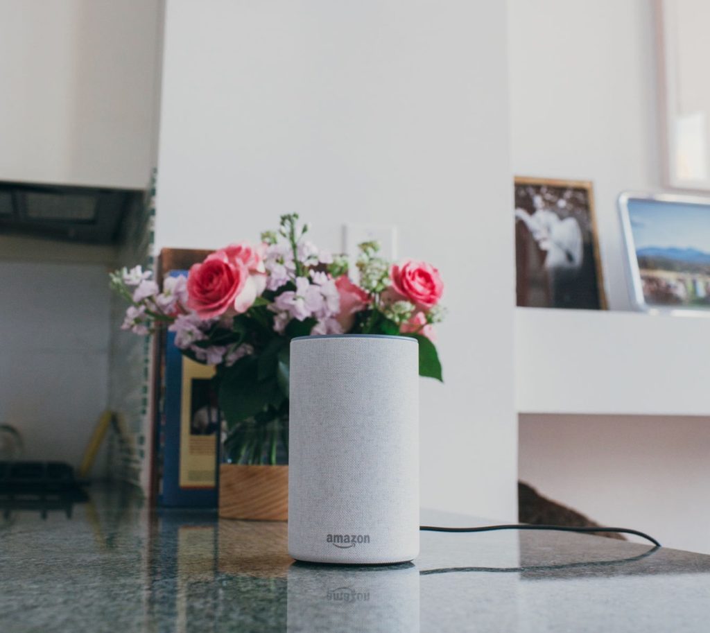 An Echo on the kitchen counter