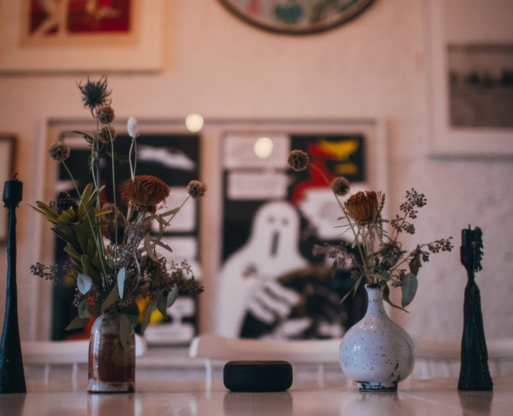 Echo dot on a table