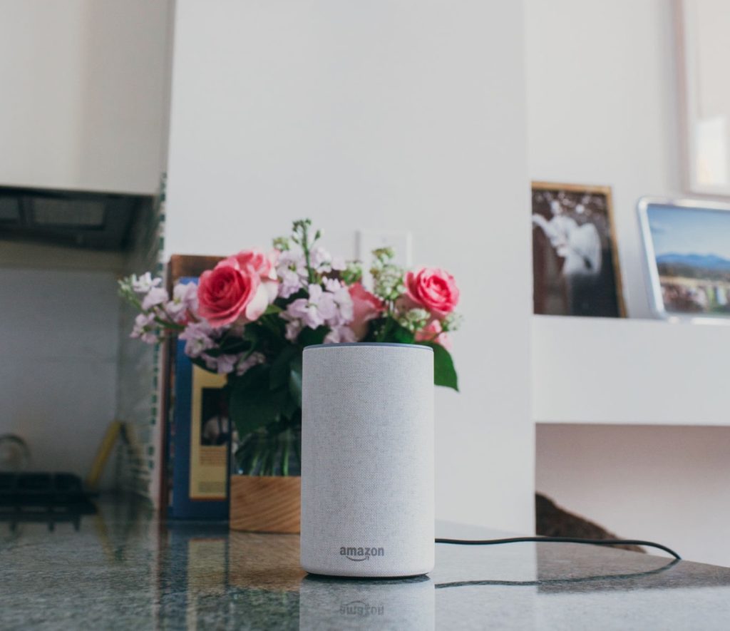 An Echo on the kitchen counter